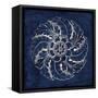 Rosette IV Indigo-Wild Apple Portfolio-Framed Stretched Canvas