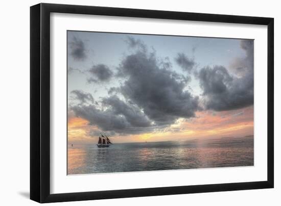 Rosette Sunset With Clipper-Robert Goldwitz-Framed Giclee Print