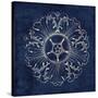 Rosette VI Indigo-Wild Apple Portfolio-Stretched Canvas