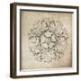 Rosette VI Neutral-Wild Apple Portfolio-Framed Art Print