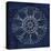 Rosette VII Indigo-Wild Apple Portfolio-Stretched Canvas