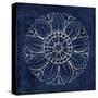 Rosette VII Indigo-Wild Apple Portfolio-Stretched Canvas