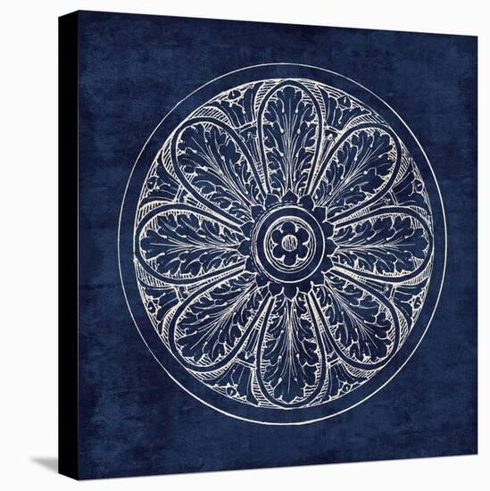 Rosette VIII Indigo-Wild Apple Portfolio-Stretched Canvas