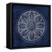 Rosette VIII Indigo-Wild Apple Portfolio-Framed Stretched Canvas