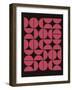 Rosewood Mid Century Composition-Eline Isaksen-Framed Art Print