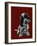 Rosie the Cocker Spaniel on Red Oxide, 2020, (Pen and Ink)-Mike Davis-Framed Giclee Print