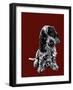 Rosie the Cocker Spaniel on Red Oxide, 2020, (Pen and Ink)-Mike Davis-Framed Giclee Print