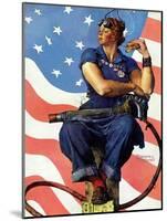 "Rosie the Riveter", May 29,1943-Norman Rockwell-Mounted Premium Giclee Print