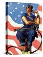 "Rosie the Riveter", May 29,1943-Norman Rockwell-Stretched Canvas