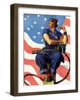 "Rosie the Riveter", May 29,1943-Norman Rockwell-Framed Giclee Print