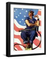 "Rosie the Riveter", May 29,1943-Norman Rockwell-Framed Giclee Print