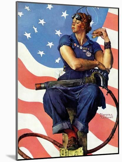 "Rosie the Riveter", May 29,1943-Norman Rockwell-Mounted Giclee Print