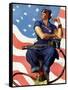 "Rosie the Riveter", May 29,1943-Norman Rockwell-Framed Stretched Canvas