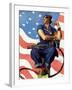 "Rosie the Riveter", May 29,1943-Norman Rockwell-Framed Giclee Print