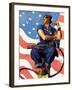 "Rosie the Riveter", May 29,1943-Norman Rockwell-Framed Giclee Print