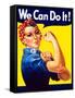 Rosie the Riveter Vintage War Poster from World War Two-Stocktrek Images-Framed Stretched Canvas