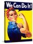 Rosie the Riveter Vintage War Poster from World War Two-Stocktrek Images-Stretched Canvas