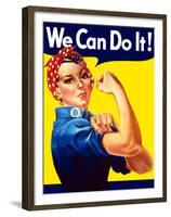 Rosie the Riveter Vintage War Poster from World War Two-Stocktrek Images-Framed Premium Photographic Print