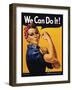 Rosie the Riveter We Can Do It-J^ Howard Miller-Framed Art Print