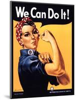 Rosie the Riveter We Can Do It-J^ Howard Miller-Mounted Art Print