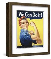 Rosie the Riveter-J^ Howard Miller-Framed Art Print