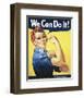 Rosie the Riveter-J^ Howard Miller-Framed Art Print