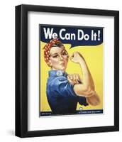 Rosie the Riveter-J^ Howard Miller-Framed Art Print