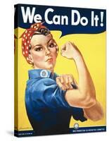 Rosie the Riveter-J Howard Miller-Stretched Canvas