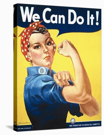 Rosie the Riveter-J Howard Miller-Stretched Canvas