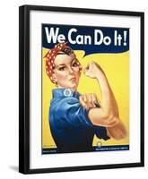 Rosie the Riveter-J Howard Miller-Framed Art Print