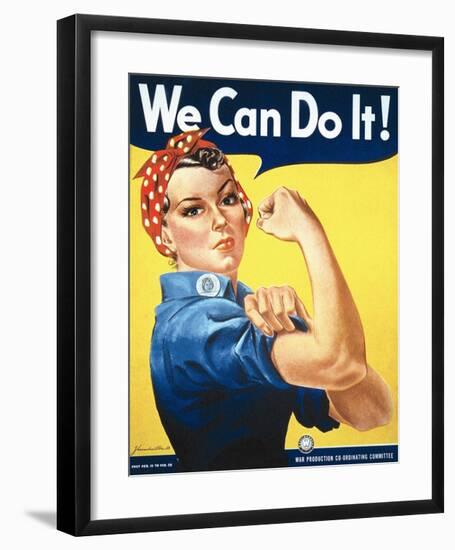 Rosie the Riveter-J Howard Miller-Framed Art Print