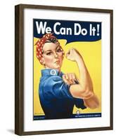 Rosie the Riveter-J Howard Miller-Framed Art Print