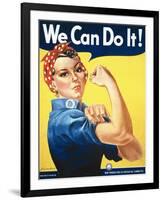 Rosie the Riveter-J Howard Miller-Framed Art Print