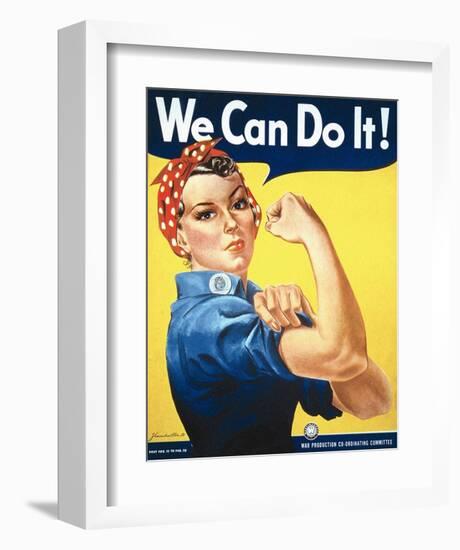 Rosie the Riveter-J Howard Miller-Framed Art Print