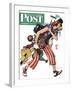 "Rosie to the Rescue" Saturday Evening Post Cover, September 4,1943-Norman Rockwell-Framed Giclee Print