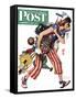 "Rosie to the Rescue" Saturday Evening Post Cover, September 4,1943-Norman Rockwell-Framed Stretched Canvas