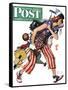 "Rosie to the Rescue" Saturday Evening Post Cover, September 4,1943-Norman Rockwell-Framed Stretched Canvas