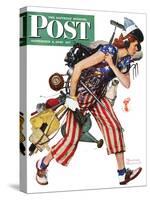 "Rosie to the Rescue" Saturday Evening Post Cover, September 4,1943-Norman Rockwell-Stretched Canvas