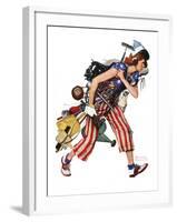 "Rosie to the Rescue", September 4,1943-Norman Rockwell-Framed Giclee Print