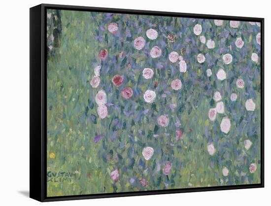 Rosiers sous les arbres-Gustav Klimt-Framed Stretched Canvas