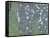 Rosiers sous les arbres-Gustav Klimt-Framed Stretched Canvas