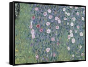 Rosiers sous les arbres-Gustav Klimt-Framed Stretched Canvas