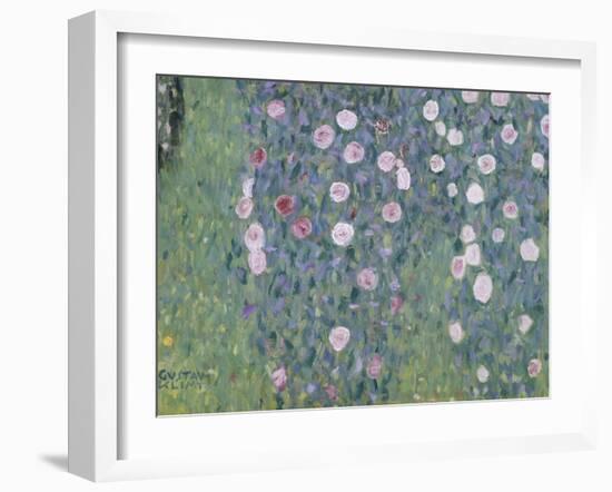 Rosiers sous les arbres-Gustav Klimt-Framed Giclee Print