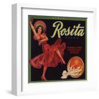 Rosita Brand - Canoga Park, California - Citrus Crate Label-Lantern Press-Framed Art Print