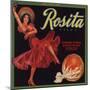 Rosita Brand - Canoga Park, California - Citrus Crate Label-Lantern Press-Mounted Art Print