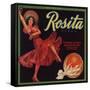 Rosita Brand - Canoga Park, California - Citrus Crate Label-Lantern Press-Framed Stretched Canvas