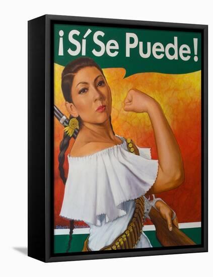 Rosita (¡Sí Se Puede!)-Robert Valadez-Framed Stretched Canvas