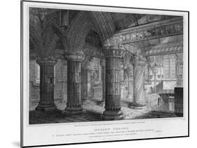 Roslyn Chapel, Engraved by J. Burnett, 1810-Joseph Michael Gandy-Mounted Giclee Print