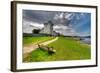 Ross Castle with Empty Bench near Killarney, Co. Kerry Ireland-Patryk Kosmider-Framed Photographic Print