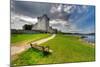 Ross Castle with Empty Bench near Killarney, Co. Kerry Ireland-Patryk Kosmider-Mounted Photographic Print